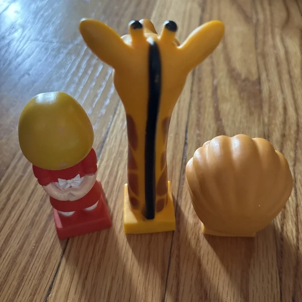 Vintage Tyco Super Blocks Preschool Building Toys‎ Figures Lion,giraffe, Girl